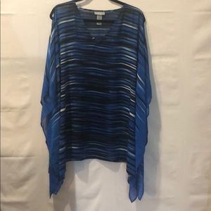 Catherine size 1X color blue black white